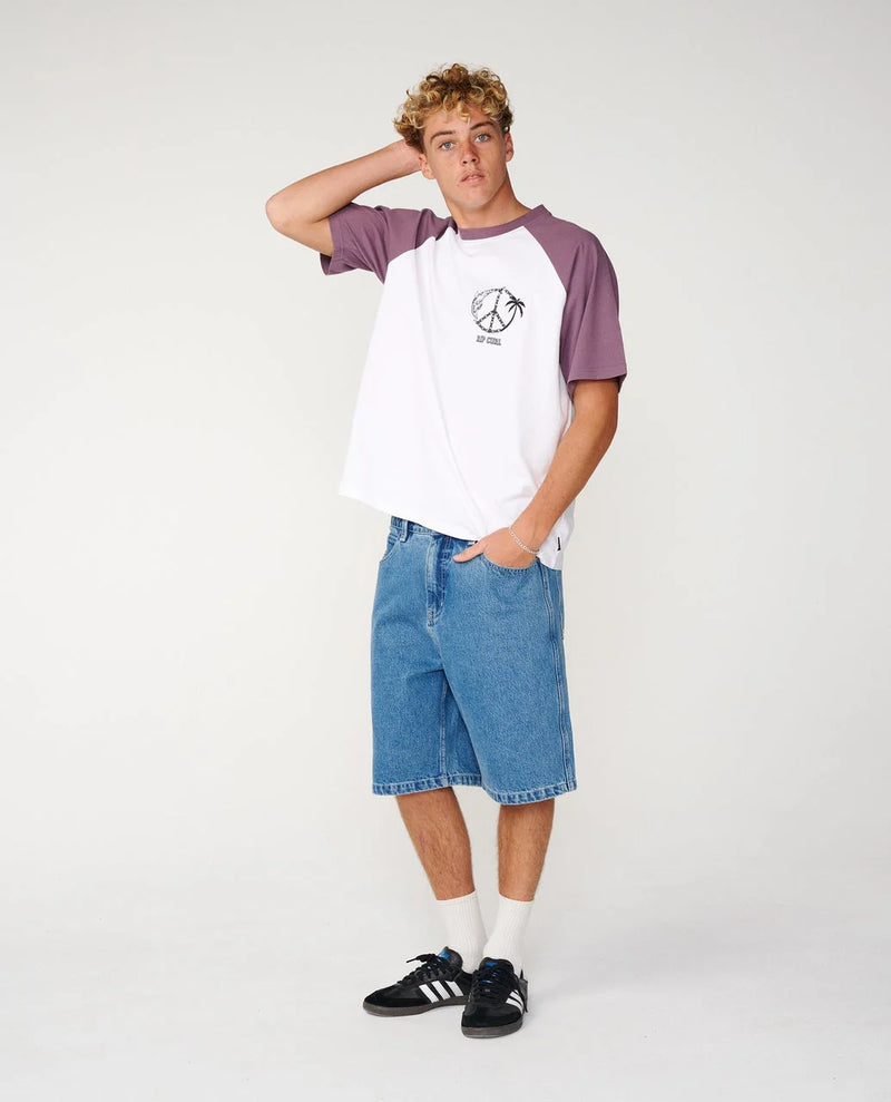 Load image into Gallery viewer, Rip Curl Men's Disorder Dolphin T-Shirt Vintage White 14ZMTE-8861
