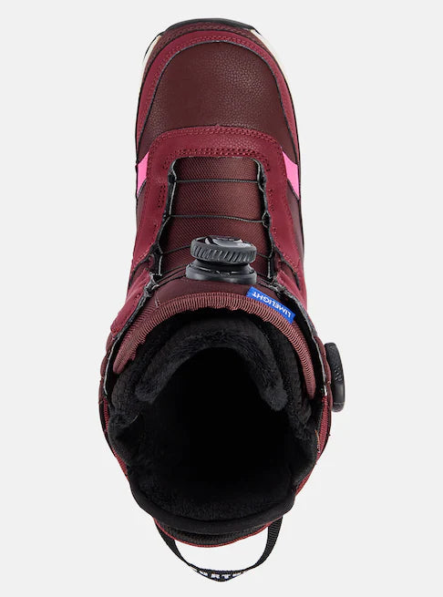 Load image into Gallery viewer, Burton Women&#39;s Limelight BOA® Snowboard Boots Almandine/Stout White 15087009500
