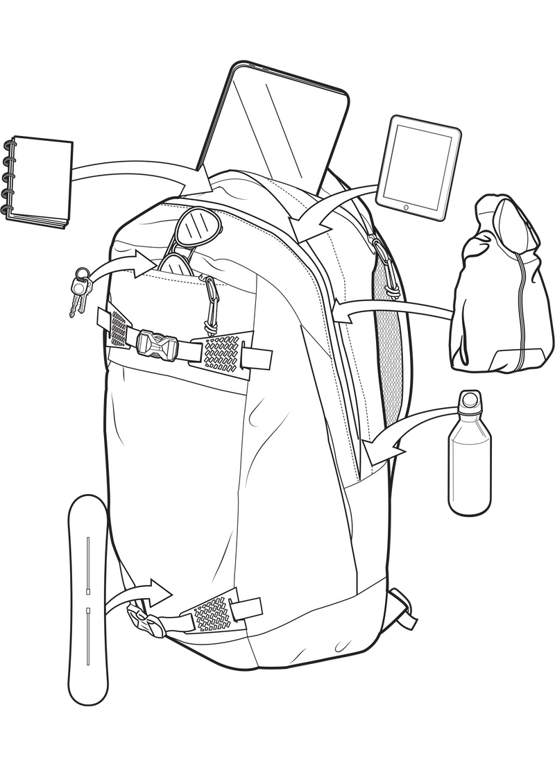 Load image into Gallery viewer, Burton Unisex Day Hiker 30L Backpack Moondust Purple 152851CE9G
