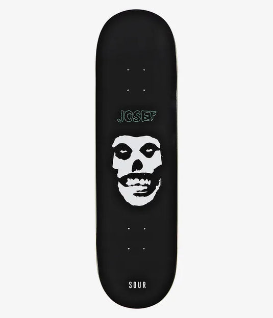 Sour Solution Josef Euro Teeth 8.25" Skateboard Deck Black SOREQSOURSP220070000
