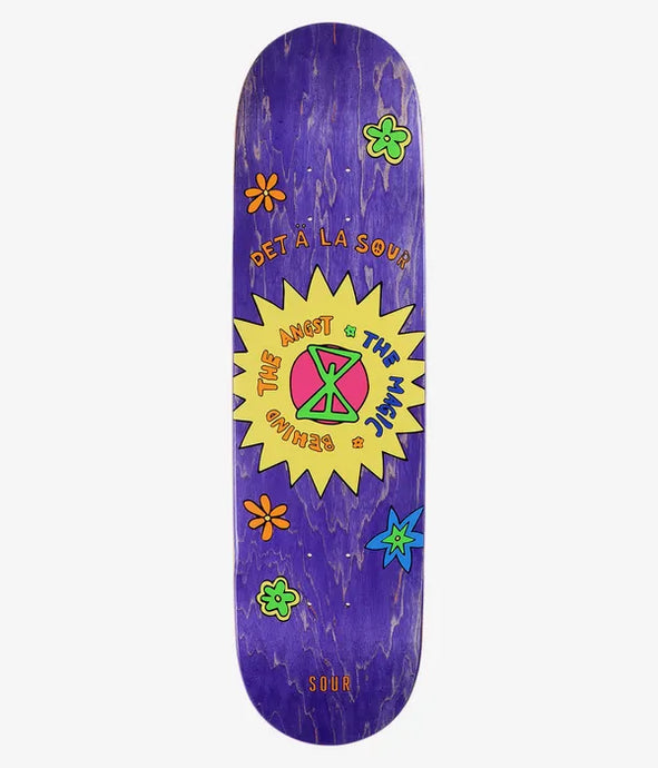 Sour Solution Det A La Sour 8.0 Skateboard Deck Purple SP22026