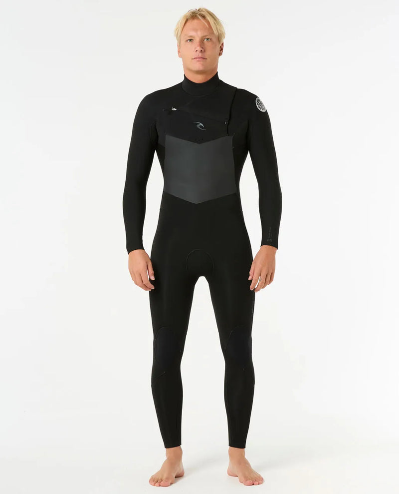 Load image into Gallery viewer, Rip Curl Men&#39;s Dawn Patrol 4/3 Chest Zip Wetsuit Black 157MFS-0090
