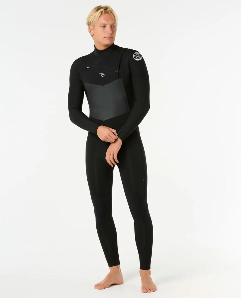 Load image into Gallery viewer, Rip Curl Men&#39;s Dawn Patrol 4/3 Chest Zip Wetsuit Black 157MFS-0090
