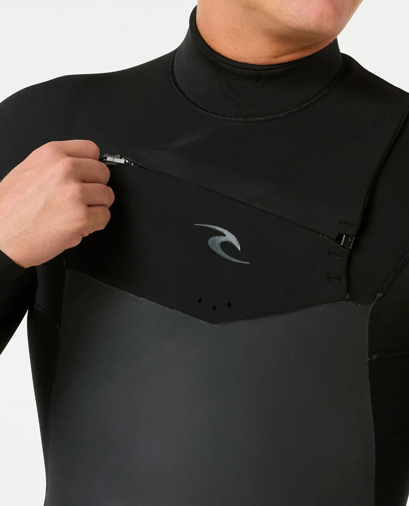 Load image into Gallery viewer, Rip Curl Men&#39;s Dawn Patrol 4/3 Chest Zip Wetsuit Black 157MFS-0090
