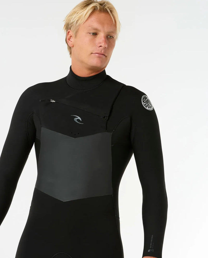 Load image into Gallery viewer, Rip Curl Men&#39;s Dawn Patrol 4/3 Chest Zip Wetsuit Black 157MFS-0090
