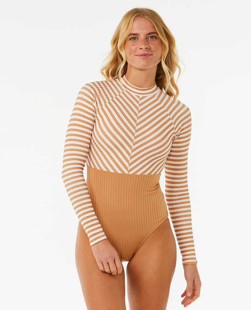 Load image into Gallery viewer, Rip Curl Women&#39;s Premium Surf Long Sleeve Surf Suit Light Brown 15CWRV-297
