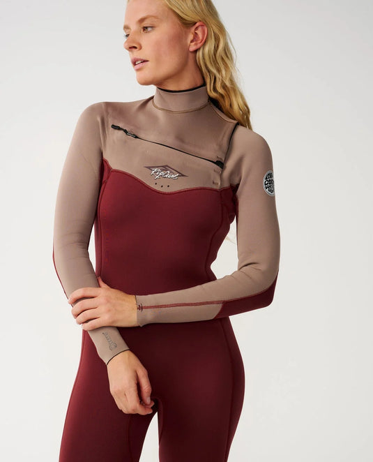 Rip Curl Women's Dawn Patrol 5/3 Chest Zip Chocolate 15ZWFS