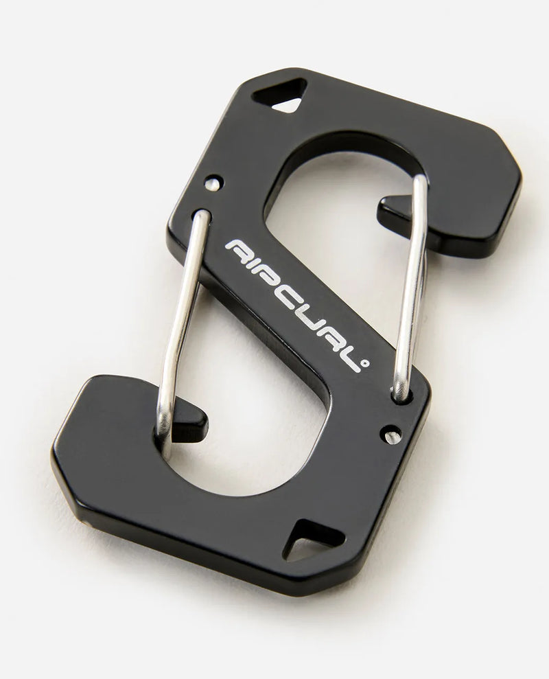 Load image into Gallery viewer, Rip Curl Unisex Search Carabiner Key Ring Black 160MUT-3282
