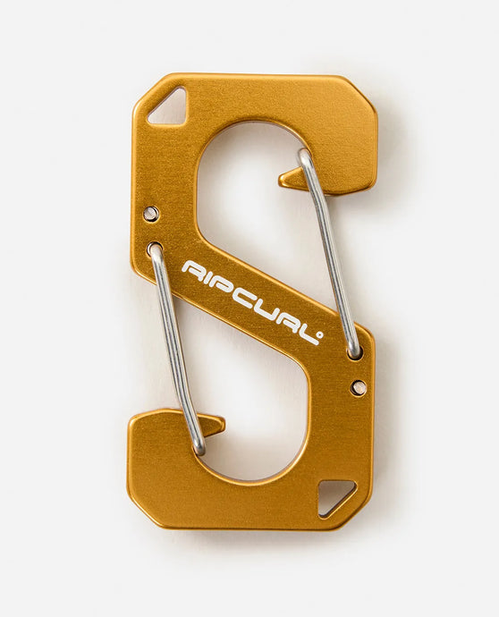 Rip Curl Unisex Search Carabiner Key Ring Gold 160MUT-3282