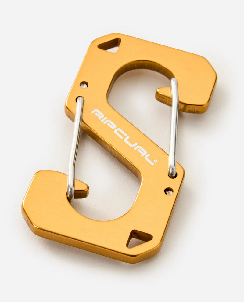 Load image into Gallery viewer, Rip Curl Unisex Search Carabiner Key Ring Gold 160MUT-3282
