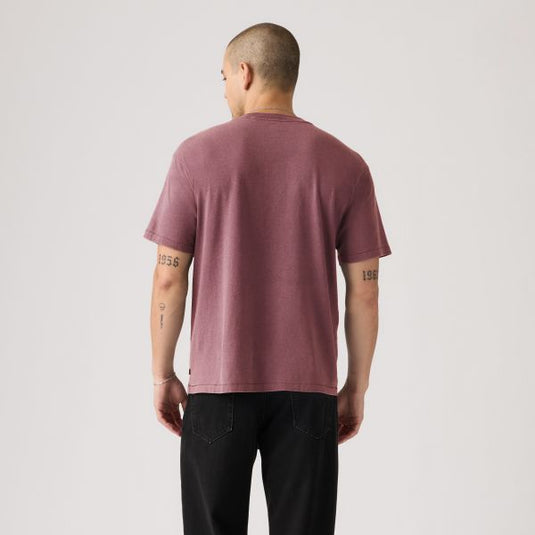 Levi's Men's Red Tab Vintage Tee Post Grunge Wash Roan Rouge A06370178