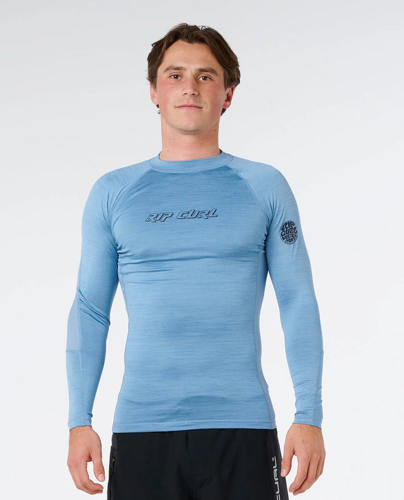 Load image into Gallery viewer, Rip Curl Men's Dawn Patrol UPF Perf Long Sleeve Rash Vest Faded Denim 16BMRV_4737
