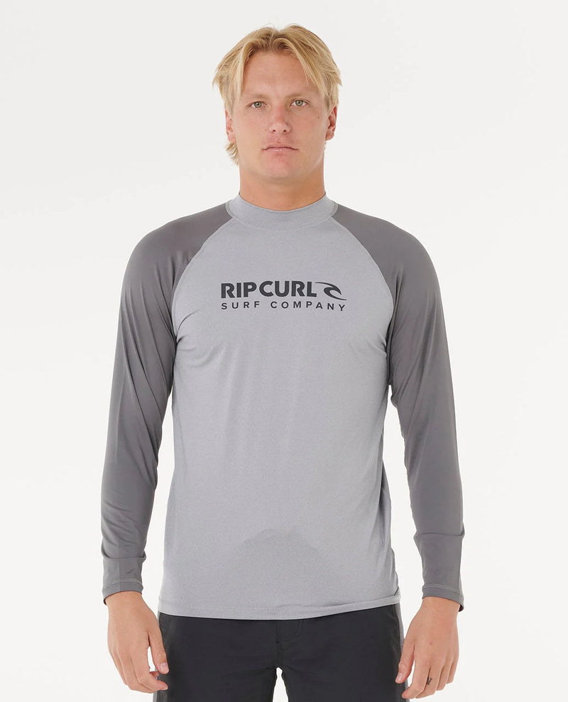 Load image into Gallery viewer, Rip Curl Men's Shock UPF50 Long Sleeve Rash Vest Grey Marle 16GMRV_0085
