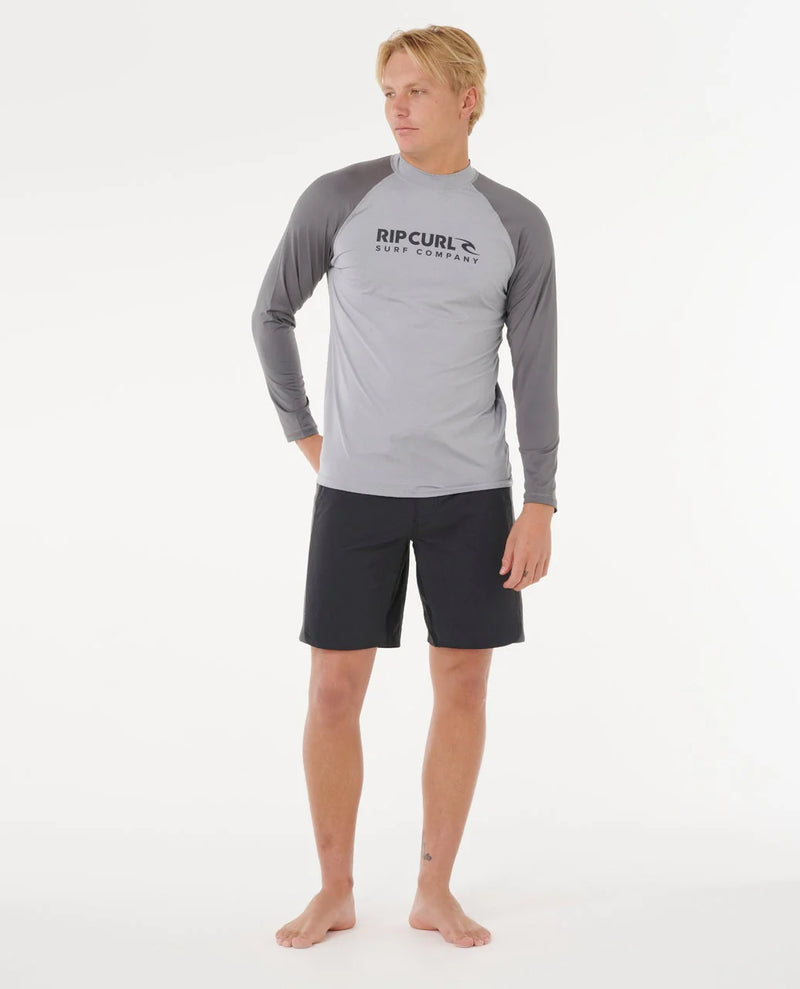 Load image into Gallery viewer, Rip Curl Men's Shock UPF50 Long Sleeve Rash Vest Grey Marle 16GMRV_0085
