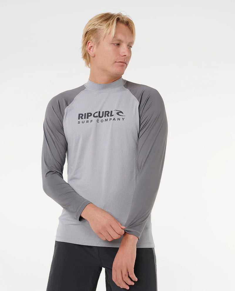 Load image into Gallery viewer, Rip Curl Men's Shock UPF50 Long Sleeve Rash Vest Grey Marle 16GMRV_0085
