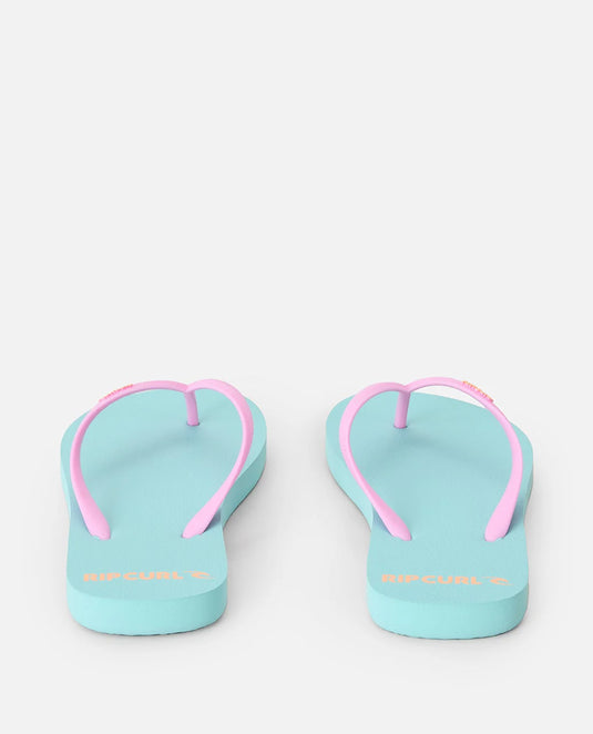Rip Curl Women's Bondi Bloom Thongs Light Sea Blue 16HWOT_2830
