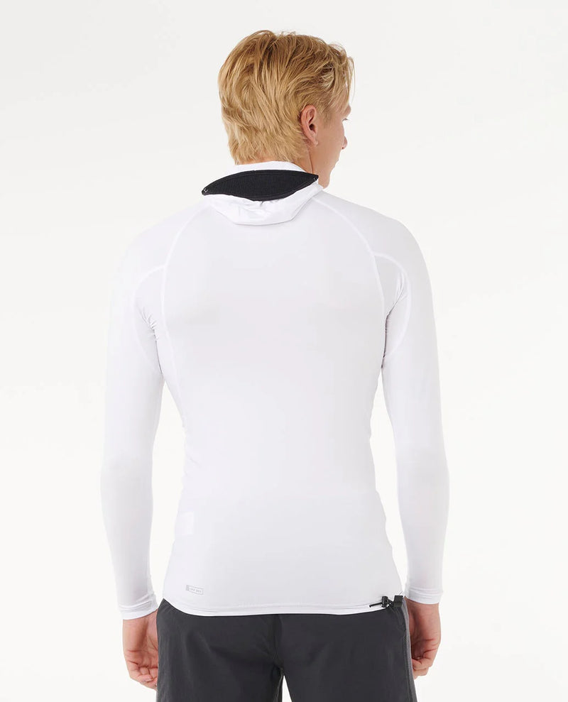 Load image into Gallery viewer, Rip Curl Men's Search UPF50 Performance Hood Long Sleeve Rash Vest White 16IMRV_1000
