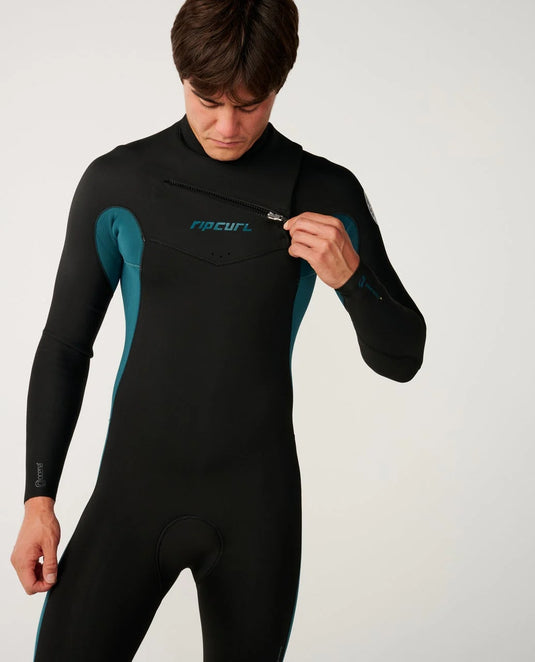 Rip Curl Men's Dawn Patrol 5/3 Chest Zip Steamer Wetsuit Green 16PMFS-0060