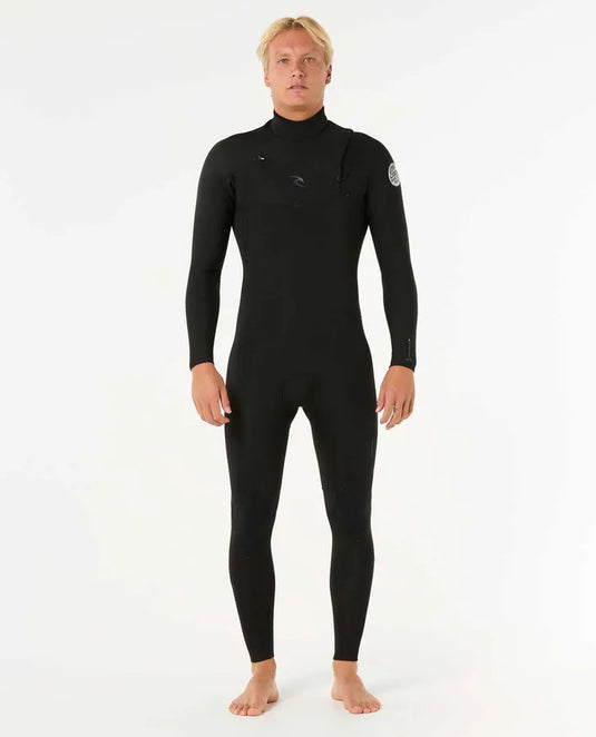 Rip Curl Men's Dawn Patrol 5/3 Chest Zip Wetsuit Black 16PMFS-0090