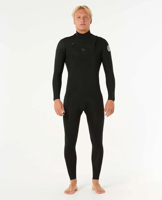 Rip Curl Men's Dawn Patrol 4/3 Chest Zip Wetsuit Black 16QMFS-0090