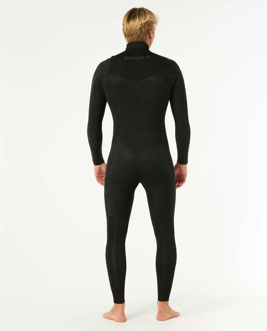 Rip Curl Men's Dawn Patrol 4/3 Chest Zip Wetsuit Black 16QMFS-0090
