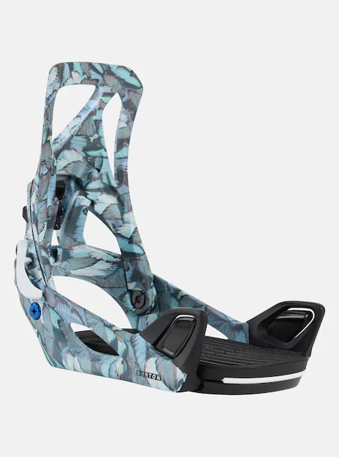 Load image into Gallery viewer, Burton Women&#39;s Step On® Re:Flex Snowboard Bindings Blue Butterflies 17284008402
