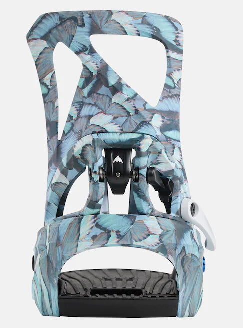Load image into Gallery viewer, Burton Women&#39;s Step On® Re:Flex Snowboard Bindings Blue Butterflies 17284008402
