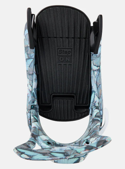 Load image into Gallery viewer, Burton Women&#39;s Step On® Re:Flex Snowboard Bindings Blue Butterflies 17284008402
