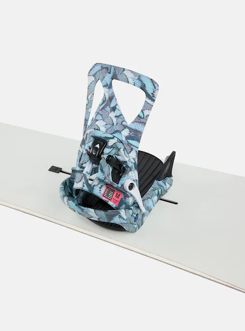 Load image into Gallery viewer, Burton Women&#39;s Step On® Re:Flex Snowboard Bindings Blue Butterflies 17284008402
