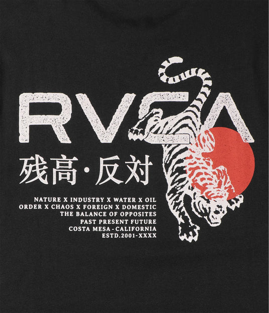 RVCA Men's Tiger Sun T-Shirt Black EVYZT00303-BLK