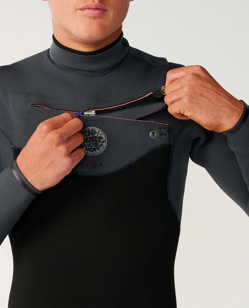Load image into Gallery viewer, Rip Curl Men's Flashbomb 5/3 Chest Zip Steamer Wetsuit Charcoal Grey 17BMFS-0084
