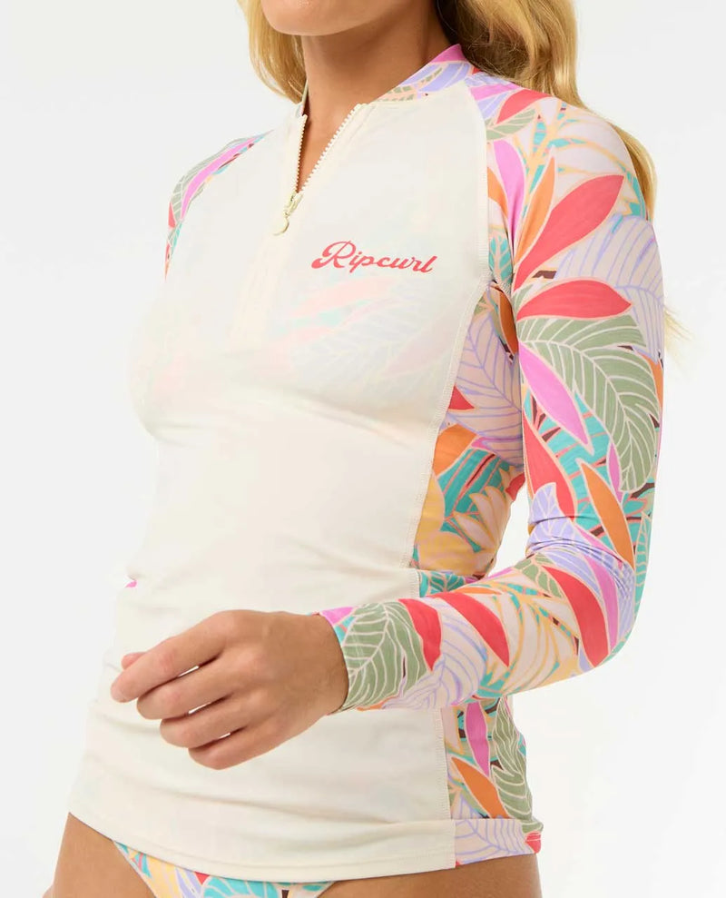 Load image into Gallery viewer, Rip Curl Women&#39;s Cala Vadella Long Sleeve UPF Rash Vest Multico 17XWRV-3282

