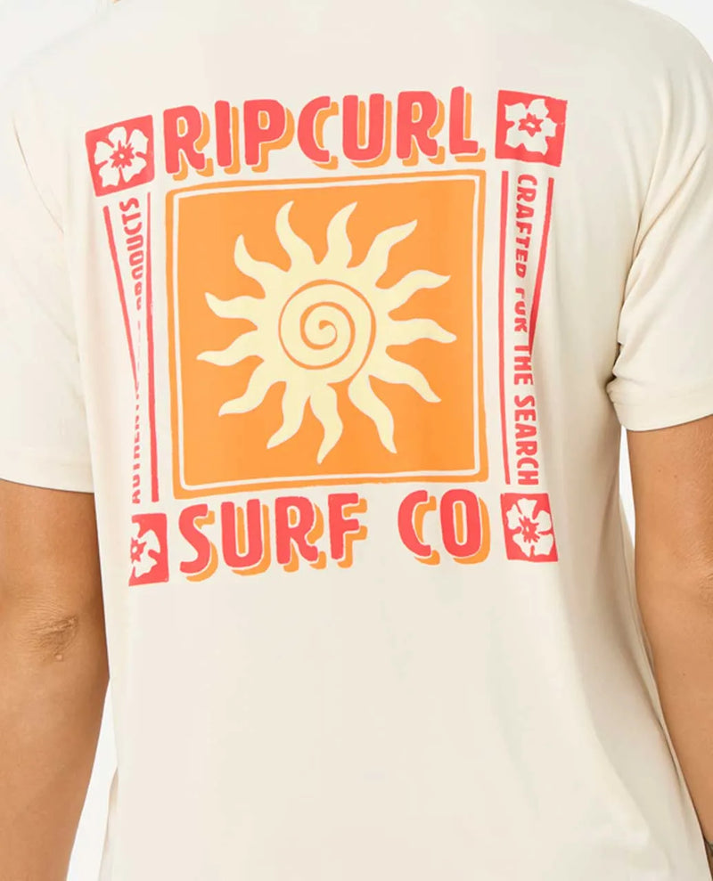 Load image into Gallery viewer, Rip Curl Women&#39;s Cala Vadella Surflite Short Sleeve Bone 180WRV-3021
