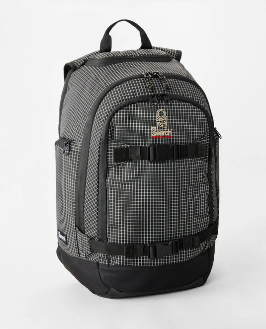 Rip Curl Unisex Posse Ripstop 33L Backpack Black/White 181MBA_0431