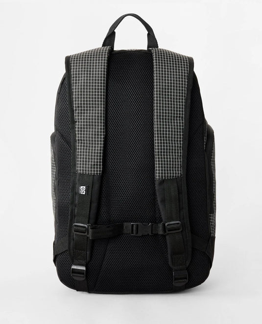 Rip Curl Unisex Posse Ripstop 33L Backpack Black/White 181MBA_0431