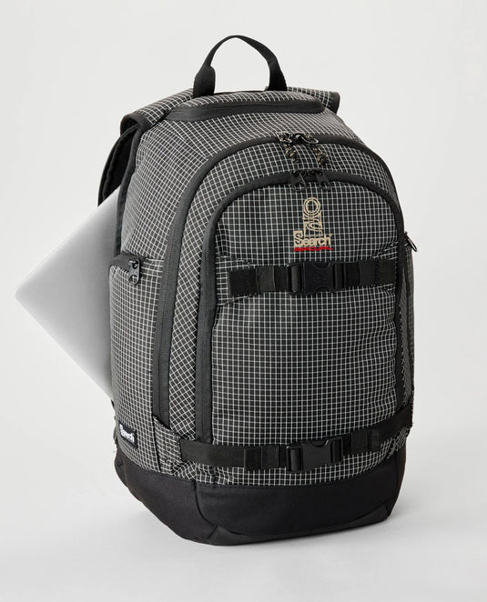Rip Curl Unisex Posse Ripstop 33L Backpack Black/White 181MBA_0431