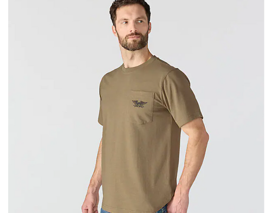 Carhartt Men's Irvine Relaxed Hardwork Eagle T-Shirt Night Fatigue Heather 107777-GR8