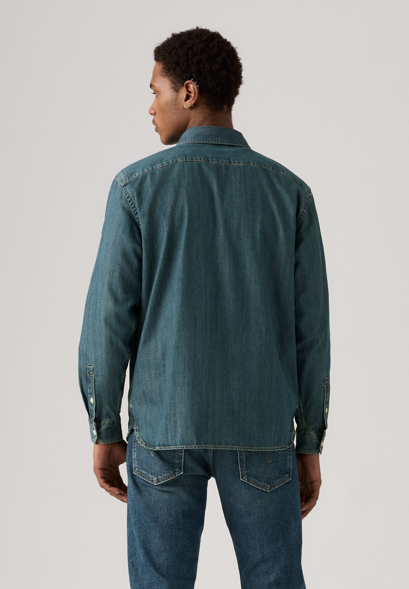 Load image into Gallery viewer, Levi&#39;s Mens&#39; The Jackson Worker Shirt Light Blue 195730269
