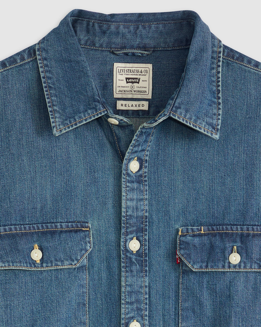Levi's Mens' The Jackson Worker Shirt Light Blue 195730269