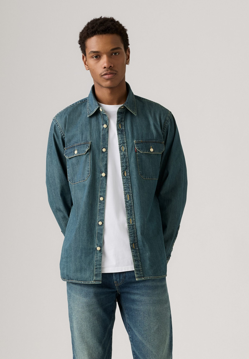 Load image into Gallery viewer, Levi&#39;s Mens&#39; The Jackson Worker Shirt Light Blue 195730269
