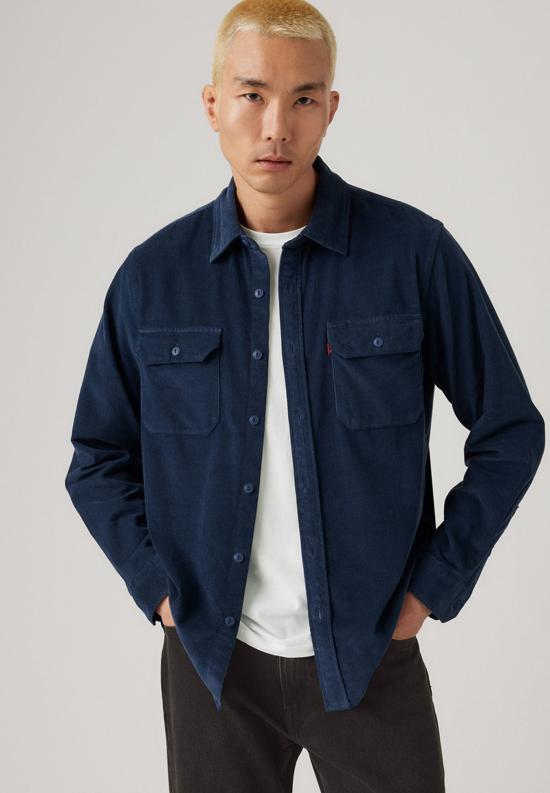Load image into Gallery viewer, Levi&#39;s Mens&#39; Jackson Worker Corduroy Overshirt Blue 195730276
