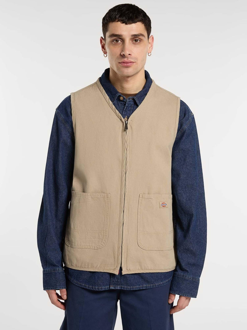 Load image into Gallery viewer, Dickies Men's Canvas Summer Vest Dessert DK0A88GP0DS1
