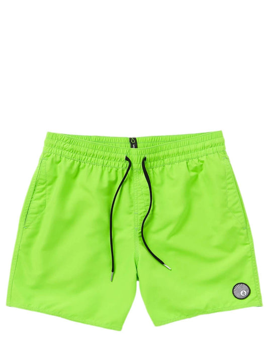 Volcom Kid's Lido Solid Trunk Boardshorts Electric Green C2512407-ELG