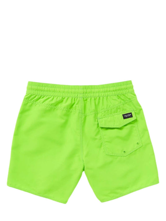 Volcom Kid's Lido Solid Trunk Boardshorts Electric Green C2512407-ELG