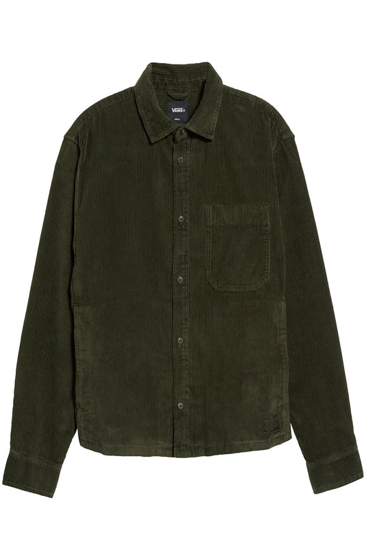 Vans Men's Martinez Cord Overshirt Obsidian Fern VN000UBQFRN