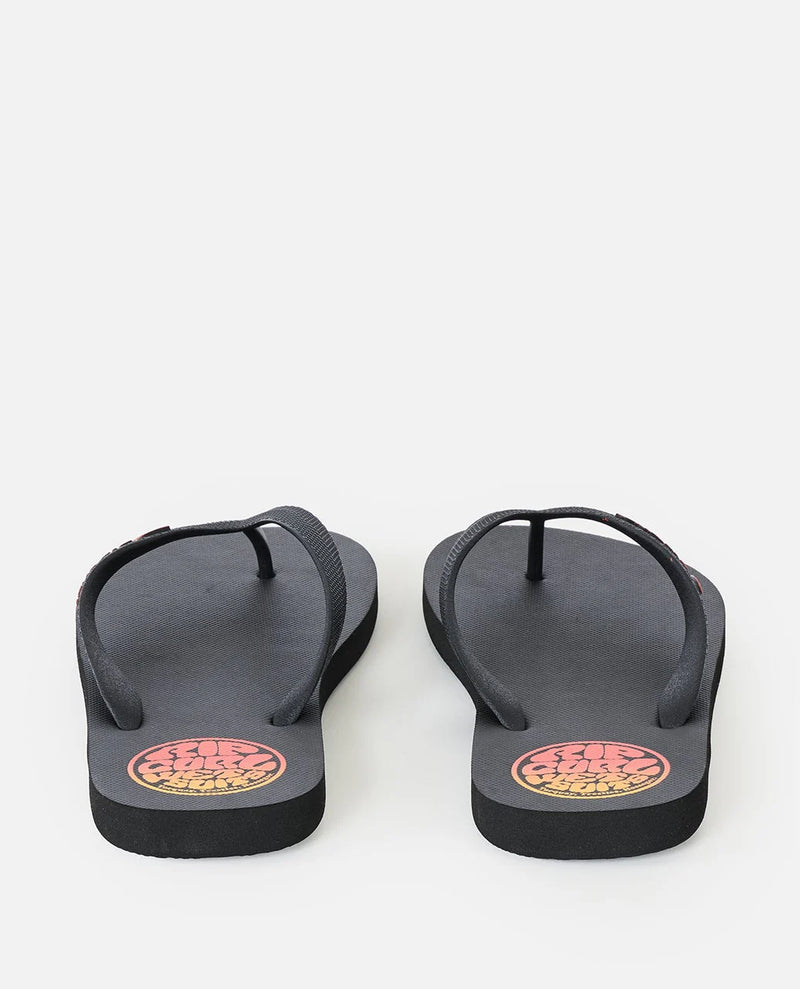 Load image into Gallery viewer, Rip Curl Men's Icons of Surf Bloom Open Toe Sandals Black/Orange 1AKMOT_1163
