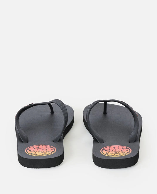 Rip Curl Men's Icons of Surf Bloom Open Toe Sandals Black/Orange 1AKMOT_1163