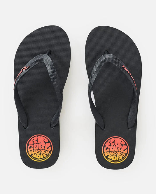 Rip Curl Men's Icons of Surf Bloom Open Toe Sandals Black/Orange 1AKMOT_1163