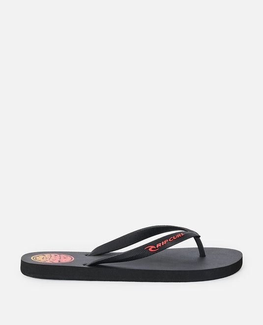 Rip Curl Men's Icons of Surf Bloom Open Toe Sandals Black/Orange 1AKMOT_1163