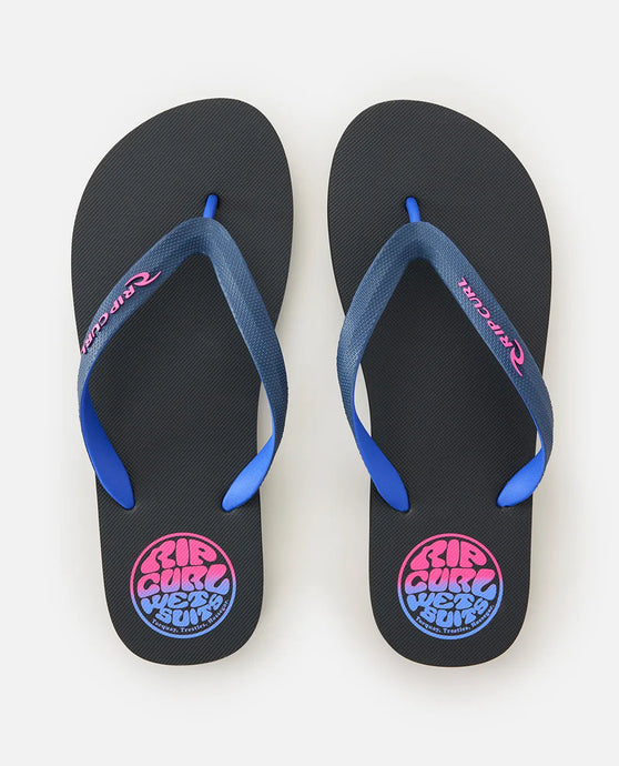 Rip Curl Men's Wetty Fade Bloom Open Toe Flip Flops Navy 1C5MOT-0049